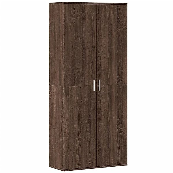 vidaXL Fächerschrank Highboard Braun Eichen-Optik 80x35x180 cm Holzwerkstof günstig online kaufen