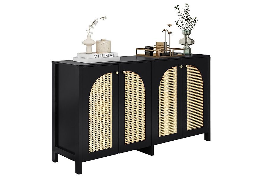 Merax Sideboard, Kommode mit verstellbaren Einlegböden,Anrichte,Rattantüren günstig online kaufen