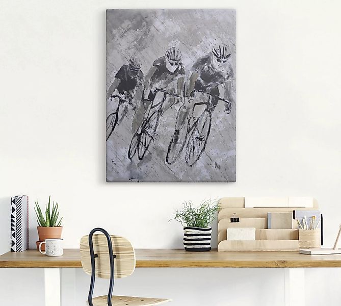 Artland Wandbild "Fahrrad fahren im Regen", Fahrräder, (1 St.) günstig online kaufen