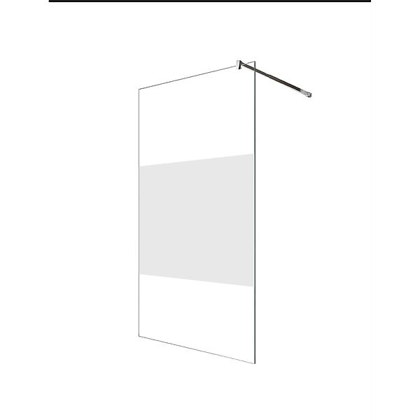 Glaszentrum Hagen 98x200cm Walk in Duschabtrennung Satiniert Mitte günstig online kaufen