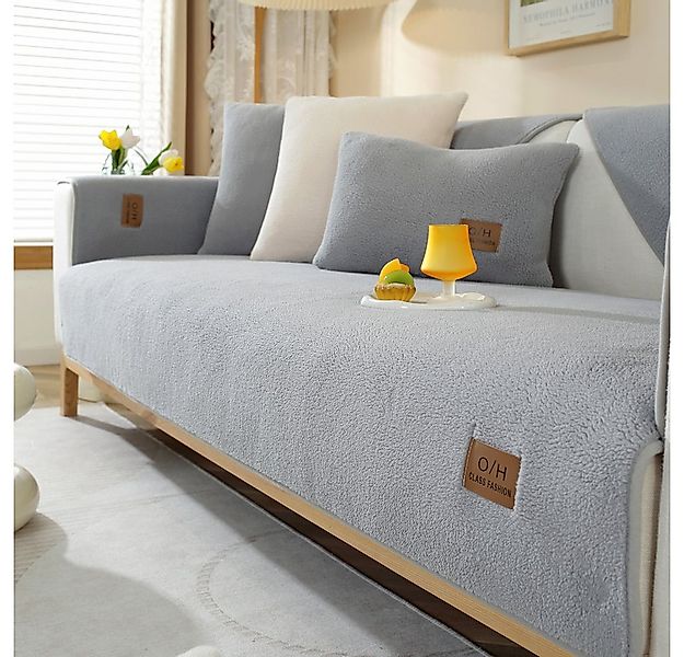 NUODWELL Sofahusse Hussen-Set Sofa Abdeckung Kissen Winter rutschfest günstig online kaufen