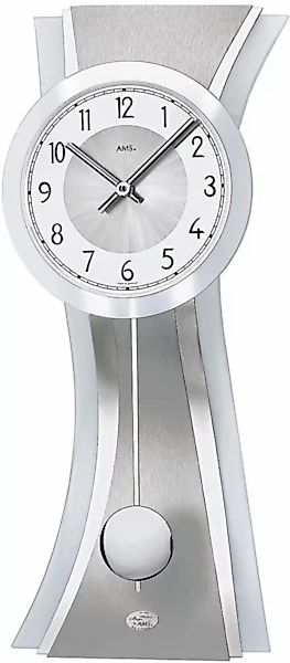 AMS Pendelwanduhr »W7268«, Quarzuhr, Metall-/Glas-/Aluminiumgehäuse,Esszimm günstig online kaufen