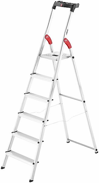 Hailo Stehleiter "L60 StandardLine" Alu-Sicherheits-Stehleiter 6 Stufen günstig online kaufen