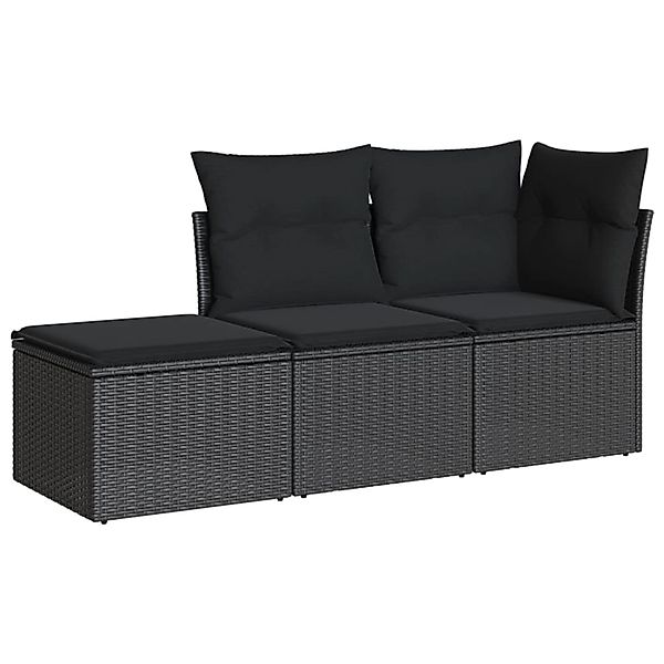 vidaXL Gartenlounge-Set 3-tlg. Garten-Sofagarnitur mit Kissen günstig online kaufen
