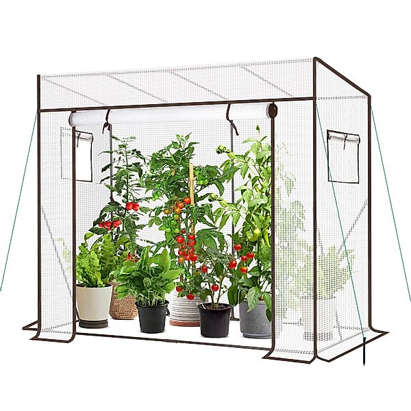 Sekey Gewächshaus Schrägdach Foliengewächshaus Tomatenhaus Begehbares günstig online kaufen