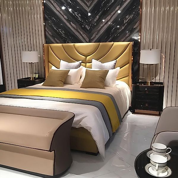 Xlmoebel Bett Luxuriöses Doppelbett-Design mit Polsterung aus Leder für Hot günstig online kaufen