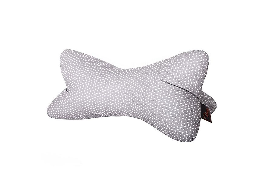 Dr. Berger Living Nackenkissen Leseknochen 40 x 18 cm Miniherz Grau günstig online kaufen