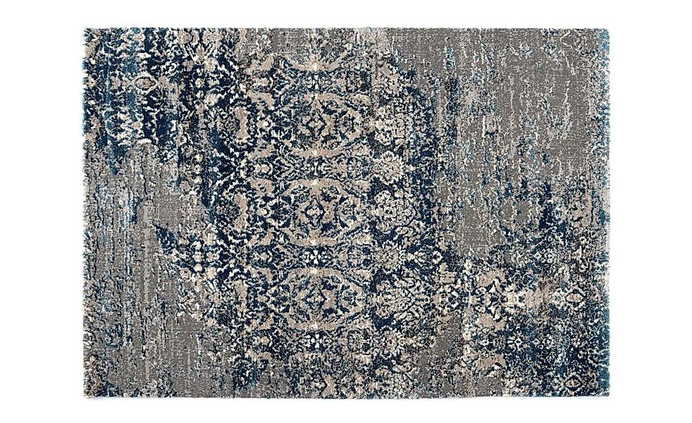 meinTeppich Hochflorteppich  Juwel Silenta ¦ grau ¦ Synthetische Fasern ¦ M günstig online kaufen