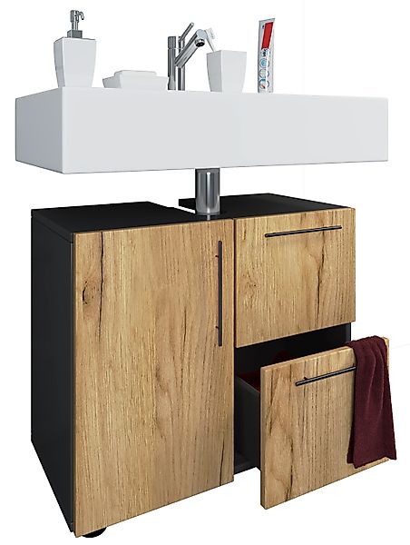 VCM Waschbeckenunterschrank Holz Badmöbel Badunterschrank Flandu günstig online kaufen