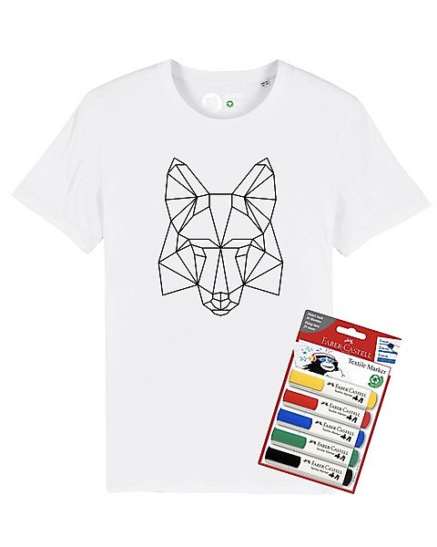 Recolor Fuchs Inkl. Textilmalstifte | T-shirt Männer günstig online kaufen