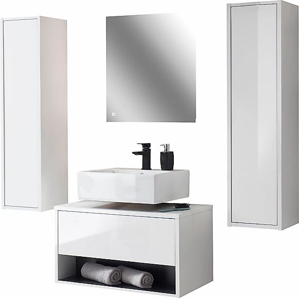 PLACES OF STYLE Badmöbel-Set "Studio Line, Bad im modernen Design, 4-teilig günstig online kaufen
