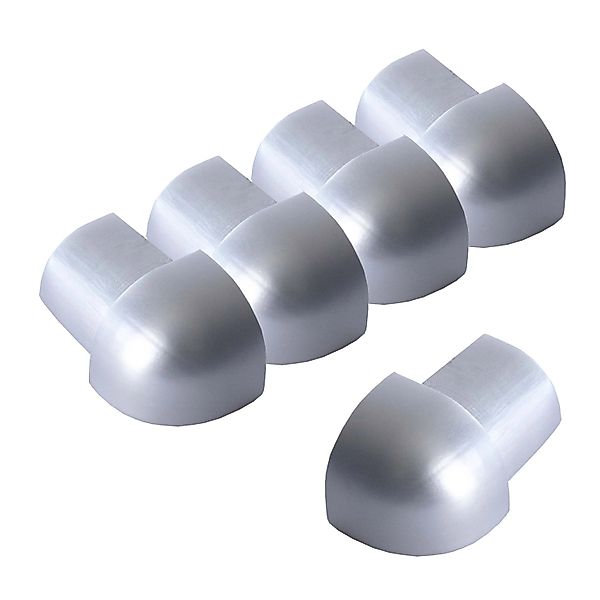 Dalsys Außeneck Fliesenschiene Viertelkreis 5x 10mm Aluminium Chrome günstig online kaufen