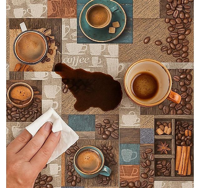 texpot Tischdecke PVC Wachstuch mit Kaffee abwischbar Wachstuchtischdecke ( günstig online kaufen