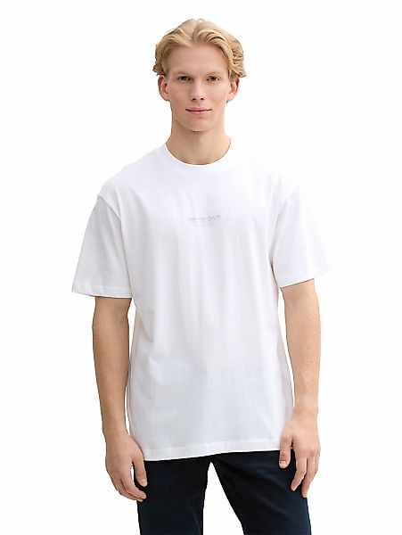 TOM TAILOR Denim T-Shirt, mit Marken-Frontprint günstig online kaufen