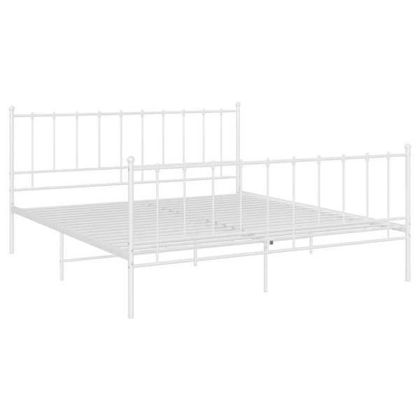 vidaXL Bett Bett Weiß Metall 140x200 günstig online kaufen