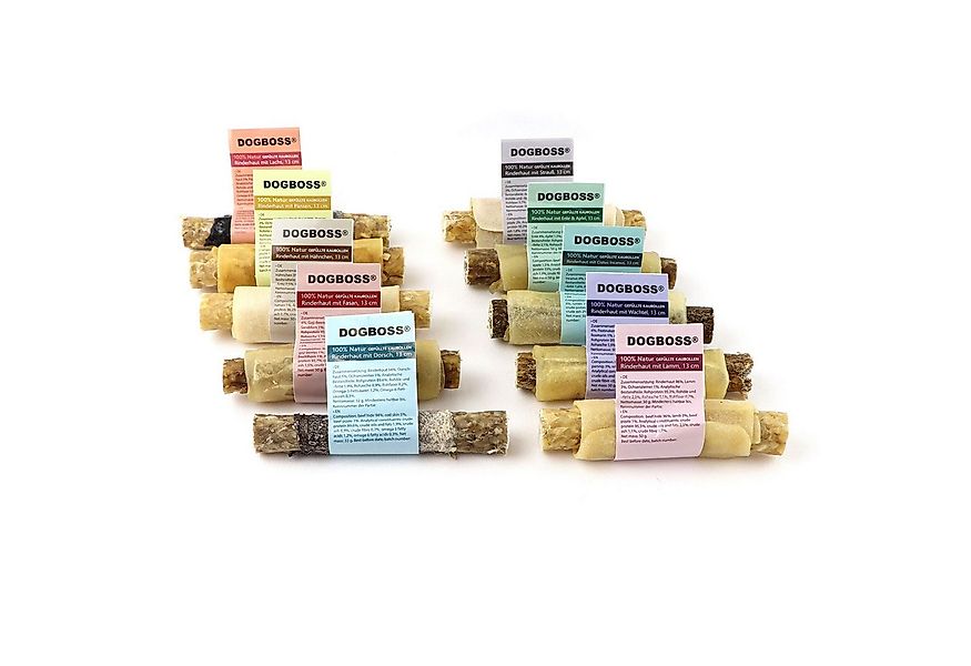 DOGBOSS DOGBOSS 100% Natur gefüllte Kaurollen, hergestellt in EU 10er Probi günstig online kaufen
