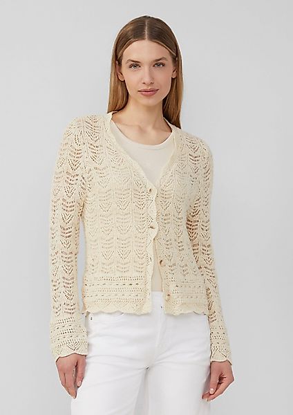 s.Oliver Cardigan Indoor-Jacke Cardigan aus Ajourstrick günstig online kaufen