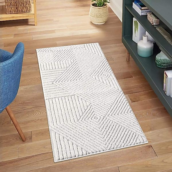 Carpet City Teppich "LOUNGE 0632" rechteckig 15 mm Höhe Kurzflor-Teppich Mo günstig online kaufen