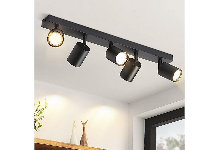 ZMH LED Deckenstrahler Retro Deckenleuchte Weiß/Schwarz -GU10 350°Schwenkba günstig online kaufen