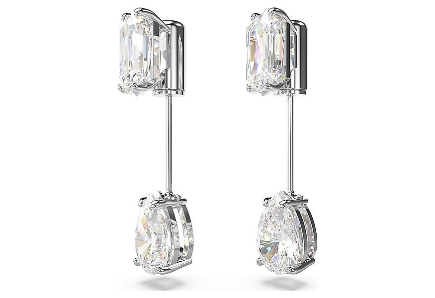 Swarovski Paar Ohrstecker Mesmera bar earrings Mixed cuts, White, Rhodium p günstig online kaufen