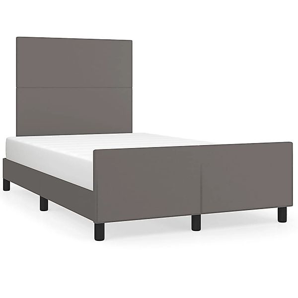 vidaXL Bettgestell ohne Matratze Grau 120x190 cm Kunstleder 3270552 günstig online kaufen
