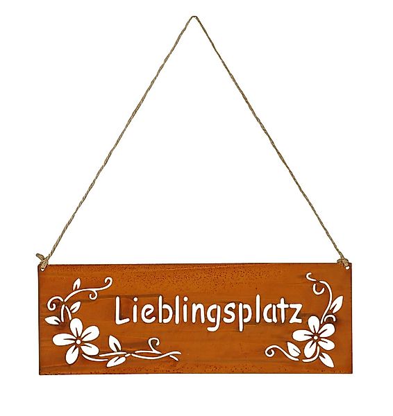 Levandeo® Dekohänger, Schild Lieblingsplatz 25x9cm Außen günstig online kaufen