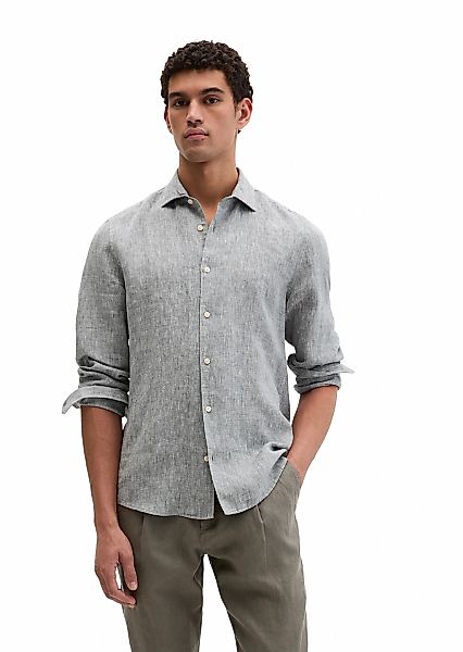 Marc OPolo Langarmhemd "aus feinem Leinen-Chambray" günstig online kaufen