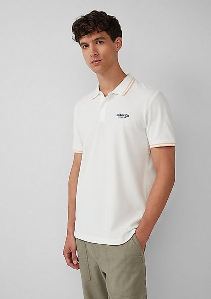s.Oliver Kurzarmshirt Polo-Shirt Piqué-Poloshirt mit Kontrastdetails und Lo günstig online kaufen