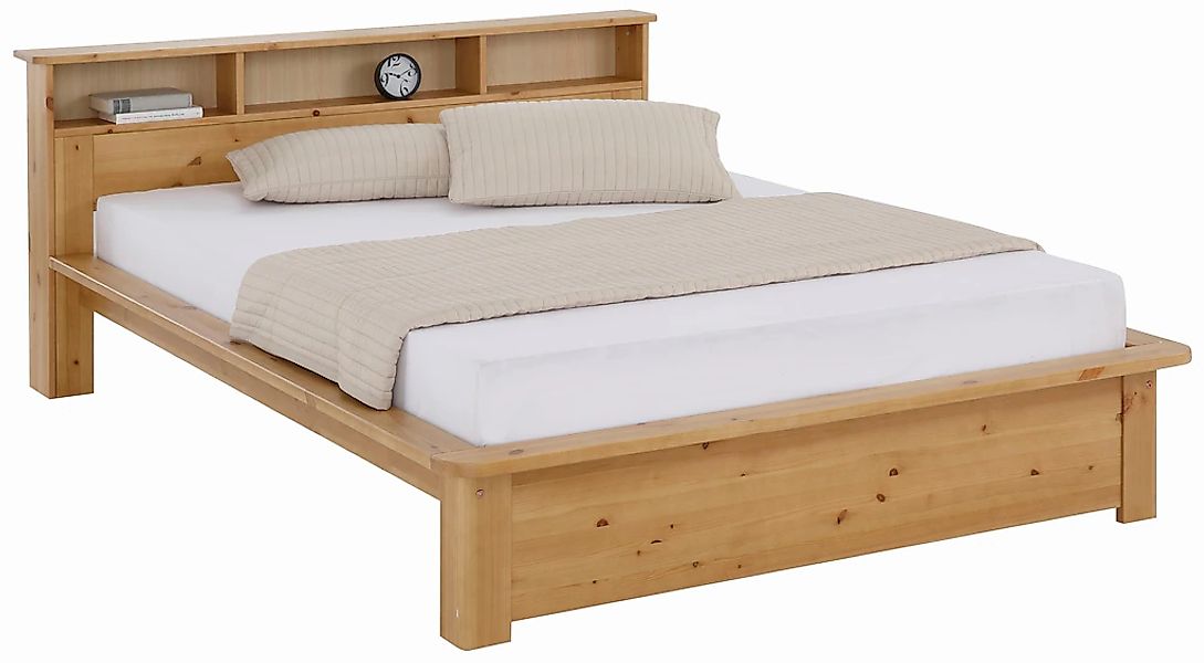 Home affaire Massivholzbett ""KERO" BESTSELLER Stauraum im Kopfteil" zertif günstig online kaufen