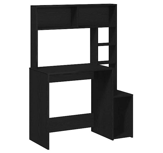 vidaXL Schreibtisch Schreibtisch mit Regal Schwarz 100x45x140 cm Holzwerkst günstig online kaufen