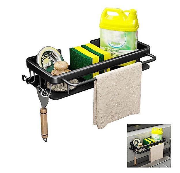 NUODWELL Küchenorganizer-Set Spülbecken Organizer Schwammhalter mit Spültuc günstig online kaufen