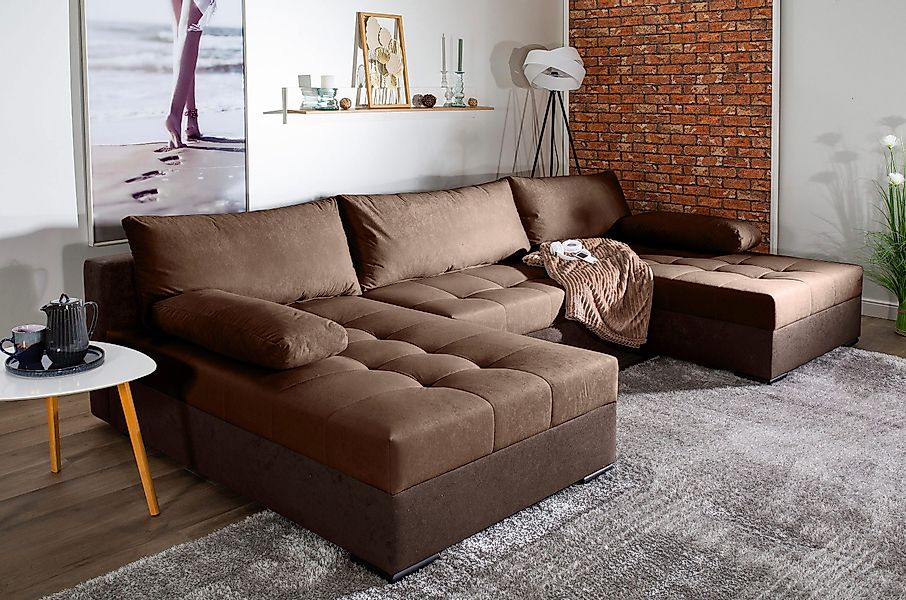 COLLECTION AB Wohnlandschaft "Josy", inkl. Bettfunktion, Bettkasten, mit 3 günstig online kaufen