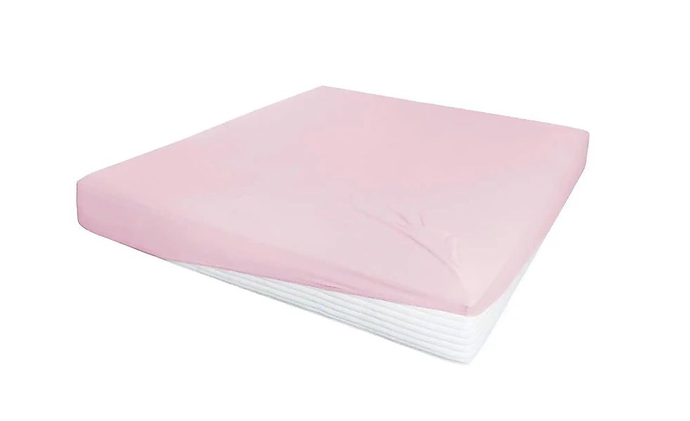 Jersey-Elastan Boxspringlaken   ¦ rosa/pink ¦ Maße (cm): B: 100 H: 28 Bettw günstig online kaufen
