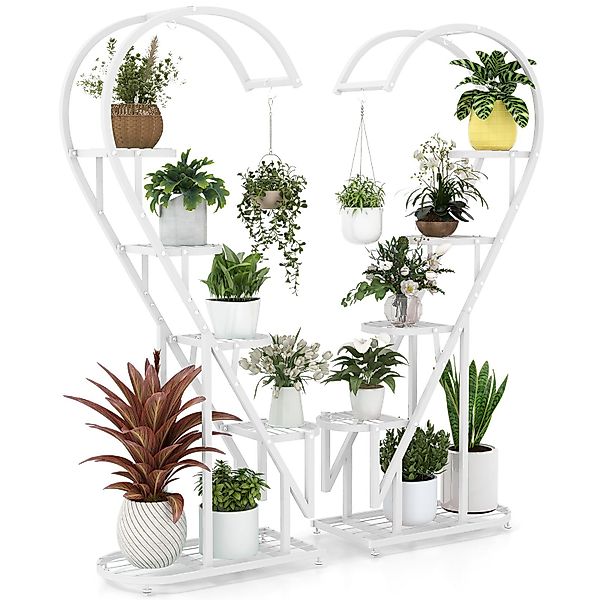 COSTWAY Blumenständer (2 St), Herzförmig, 5-stufiger günstig online kaufen