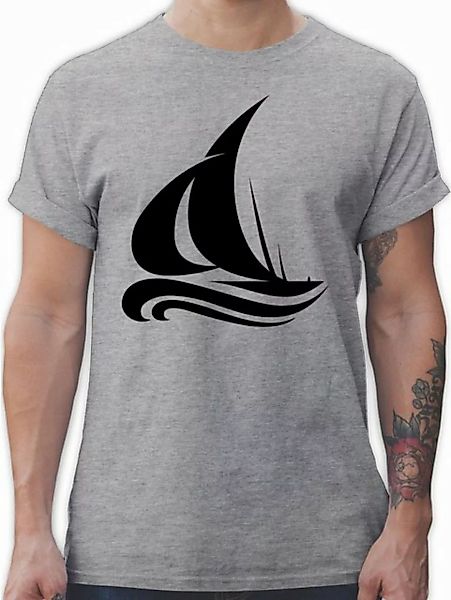 Shirtracer T-Shirt Segelboot Wellen Boot & Schiff Deko günstig online kaufen