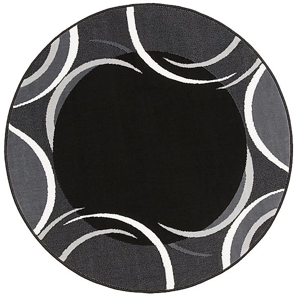 my home Teppich "Noah" rund 7 mm Höhe mit Bordüre, Kurzflor, verspieltes De günstig online kaufen