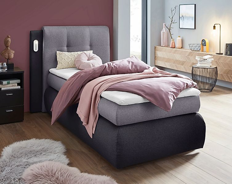 COLLECTION AB Boxspringbett "Borna", inklusive Bettkasten, LED-Beleuchtung günstig online kaufen