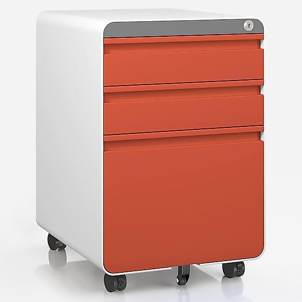 Dripex Aktenschrank Metall Rollcontainer Stahl Büroschrank günstig online kaufen