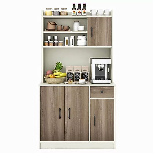 COSTWAY Küchenbuffet mit Arbeitsplatte, Vorratschrank, Küchenschrank, 180cm günstig online kaufen