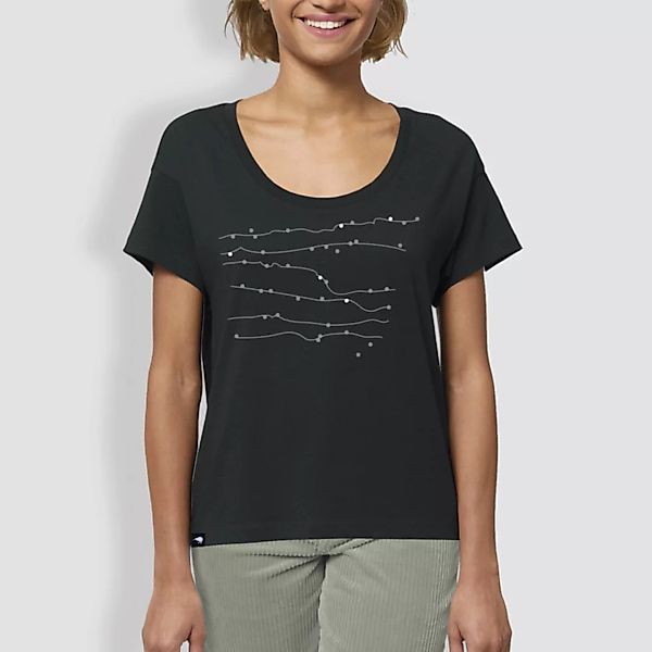 Damen T-shirt, "Sonate", Schwarz, Locker Geschnitten günstig online kaufen