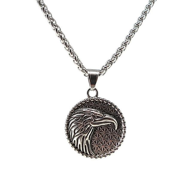 DALMARO Kette mit Anhänger Lederkette Edelstahlkette 316L ADLER AMULETT, He günstig online kaufen