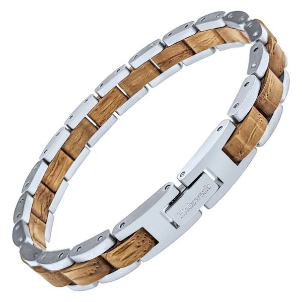 Holzwerk Edelstahlarmband Designer Holz Armband, Armkette günstig online kaufen