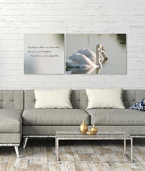 queence Leinwandbild »Freunde«, See-Seebilder-Seelandschaft-Kunst-Modern-Sp günstig online kaufen