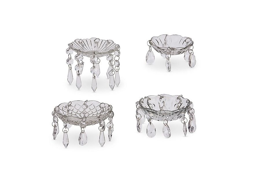 Mirabeau Kerzenständer Kerzenteller 4er Set Pontarion klar günstig online kaufen