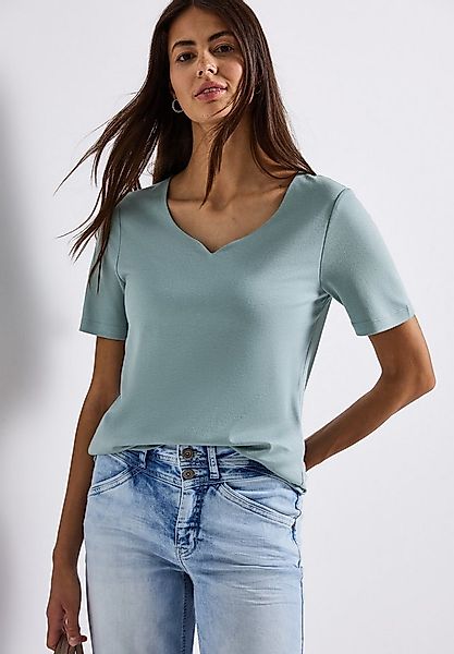 STREET ONE T-Shirt mit Herzausschnitt günstig online kaufen