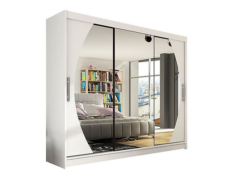 MIRJAN24 Kleiderschrank Aston V (mit Frontspiegel, Schiebetüren) Garderobe günstig online kaufen