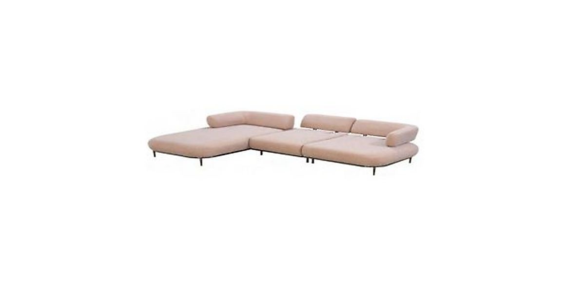 Xlmoebel 2-Sitzer Designer Polster L-Form Couch in Weiß und Rosa für das Wo günstig online kaufen