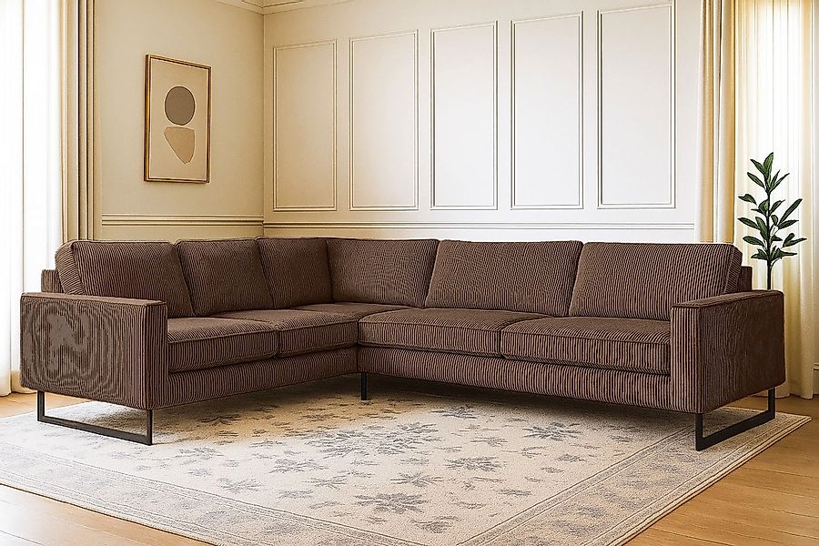 Home affaire Ecksofa "Pinto, XXL, 250/290 cm, langer Schenkel, Ottomane" Co günstig online kaufen