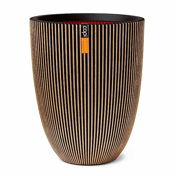 Capi Vase Groove Elegant 34x46 cm Schwarz und Golden 1908675 günstig online kaufen