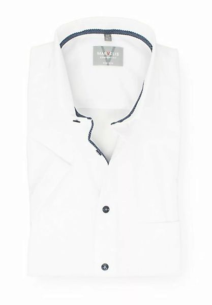 MARVELIS Kurzarmhemd Kurzarmhemd - Comfort Fit - Struktur - Weiß günstig online kaufen